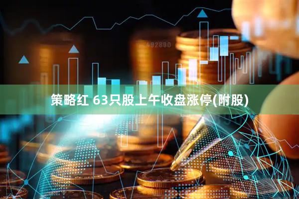 策略红 63只股上午收盘涨停(附股)